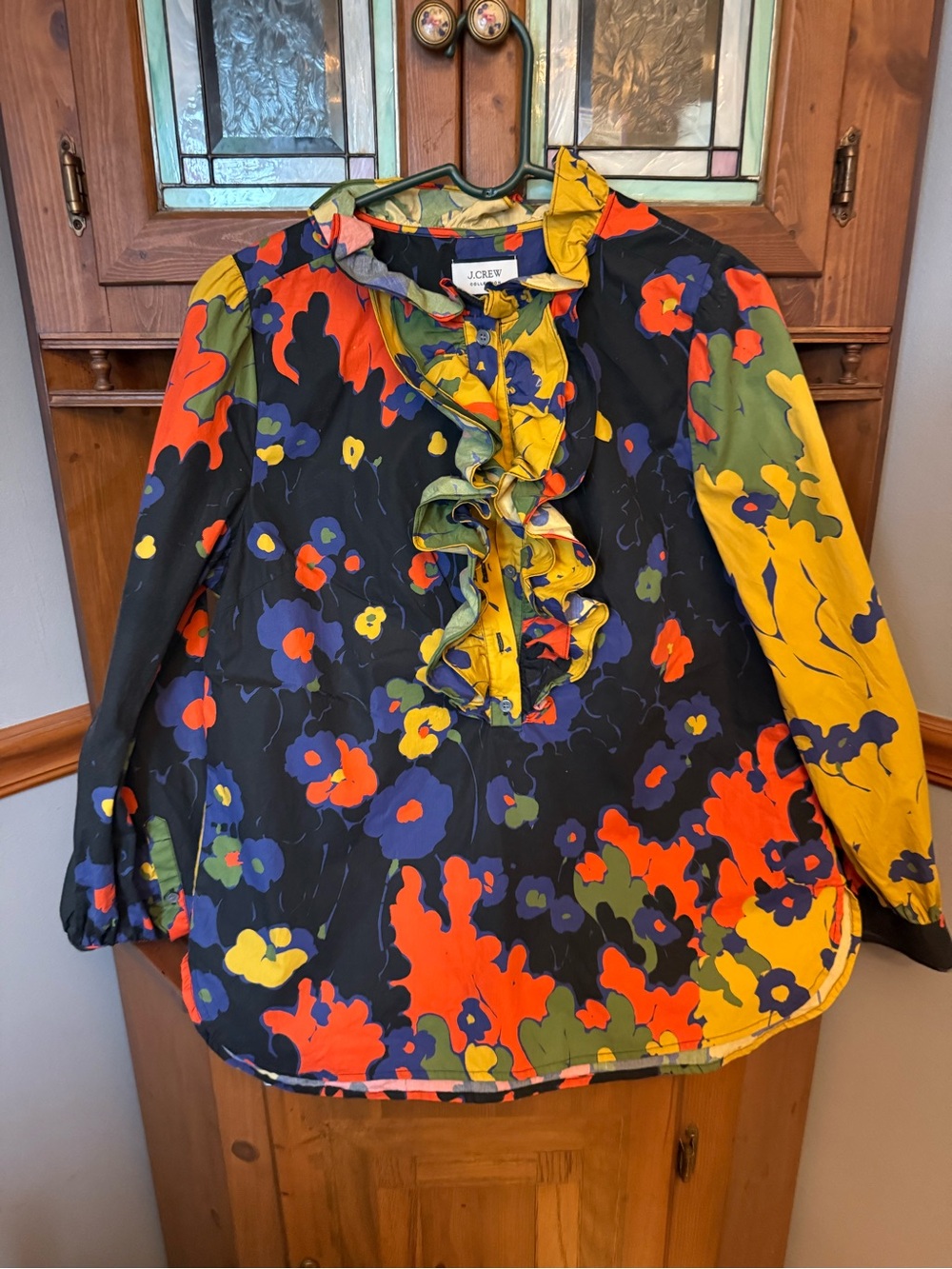 Yellow Floral Print Women's Jacket